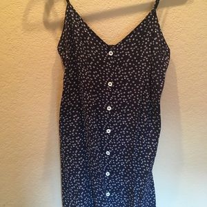 Navy blue floral dress